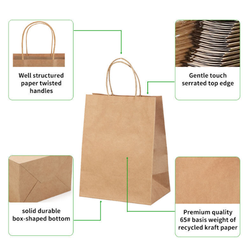 kraft paper shopping bags with handles kraft paper shopping bags with handles
